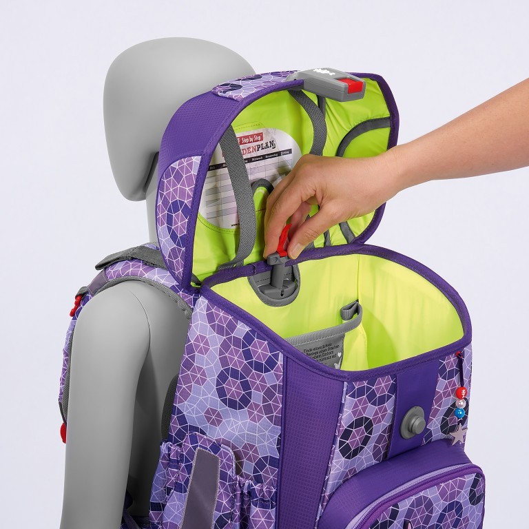 Schulranzen Cloud Set 5-teilig Sparkling Pegasus, Farbe: flieder/lila, Marke: Step by Step, EAN: 4047443416391, Abmessungen in cm: 28x37.5x20, Bild 9 von 15