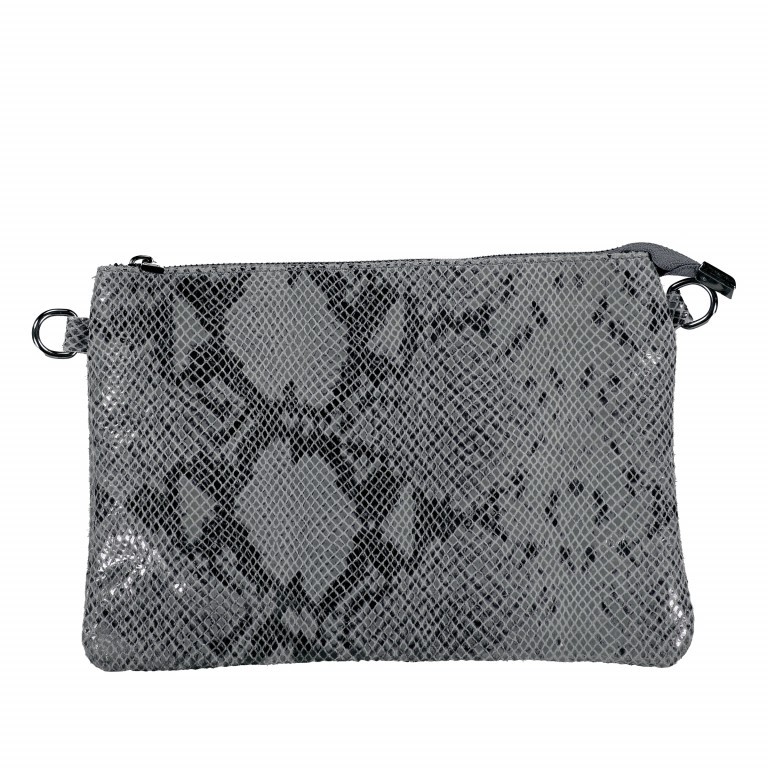 Umhängetasche / Clutch Snake Grau, Farbe: grau, Marke: Hausfelder Manufaktur, EAN: 4065646001732, Abmessungen in cm: 27x18x1, Bild 10 von 10