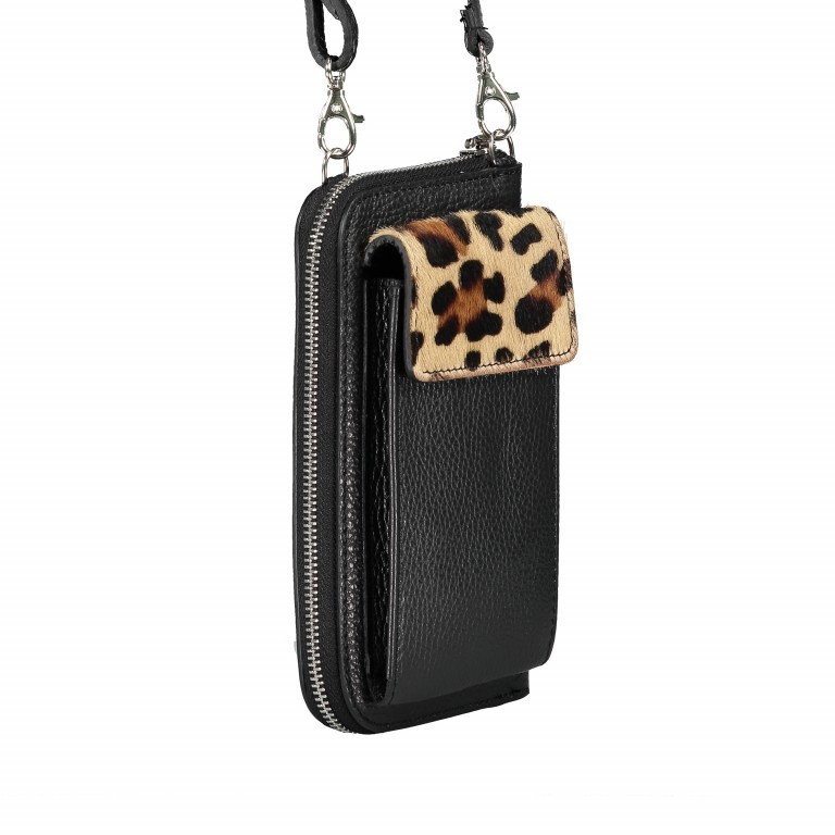 Handytasche Leo mit Schulterriemen Hellbraun, Farbe: braun, Marke: Hausfelder Manufaktur, Abmessungen in cm: 11x20x5.5, Bild 2 von 7