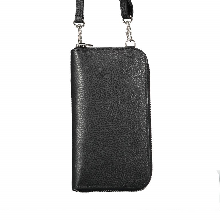 Handytasche Leo mit Schulterriemen Hellbraun, Farbe: braun, Marke: Hausfelder Manufaktur, Abmessungen in cm: 11x20x5.5, Bild 3 von 7