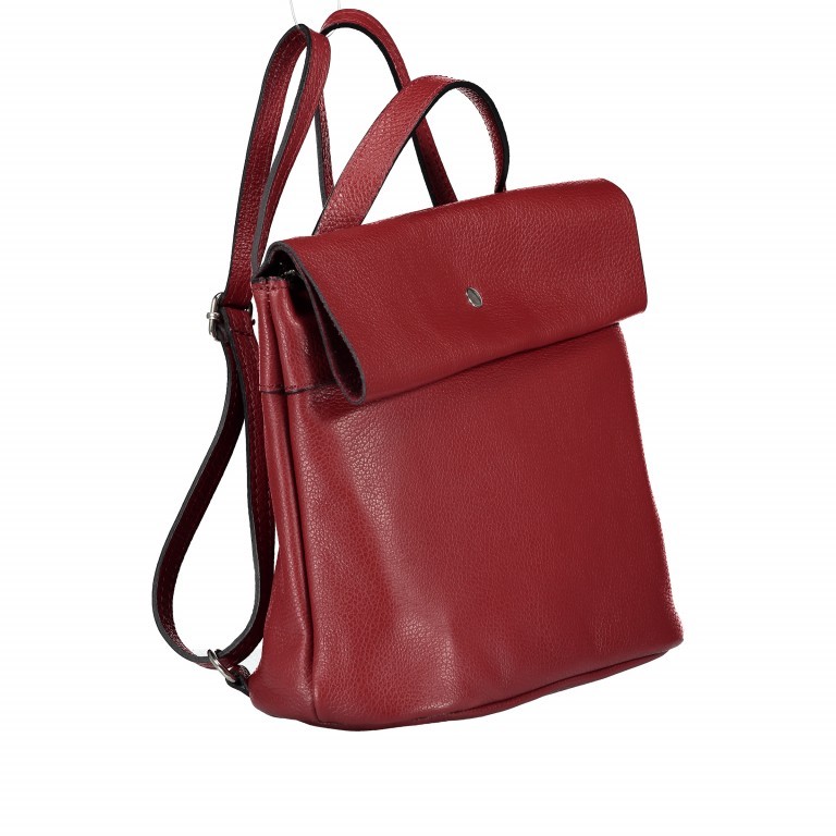 Rucksack / Beuteltasche Dollaro Rot, Farbe: rot/weinrot, Marke: Hausfelder Manufaktur, EAN: 4065646003231, Bild 3 von 12