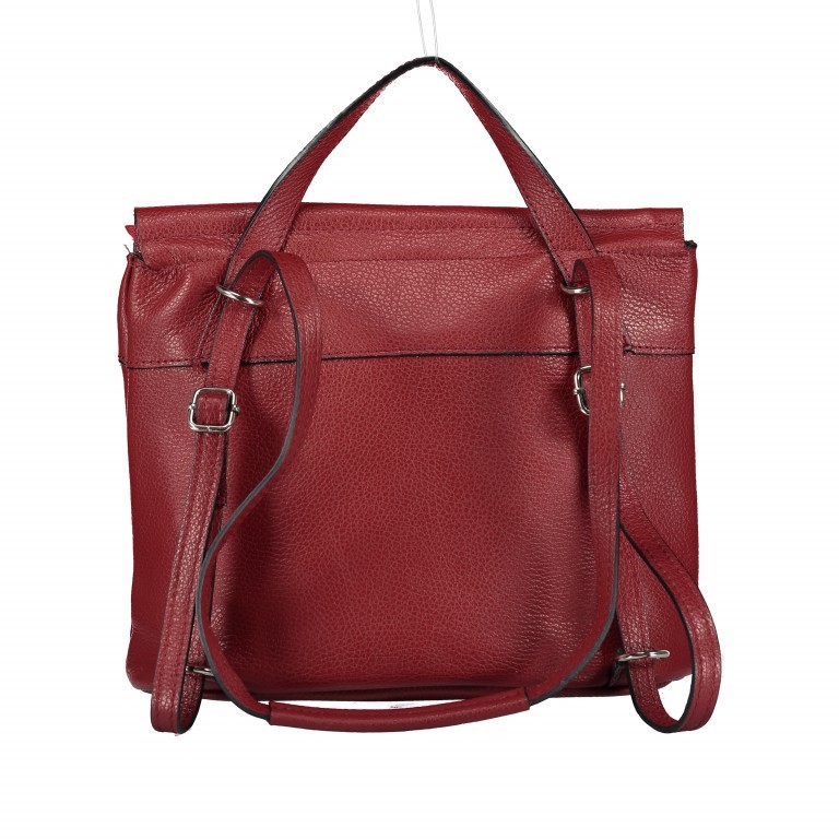 Rucksack / Beuteltasche Dollaro Rot, Farbe: rot/weinrot, Marke: Hausfelder Manufaktur, EAN: 4065646003231, Bild 5 von 12