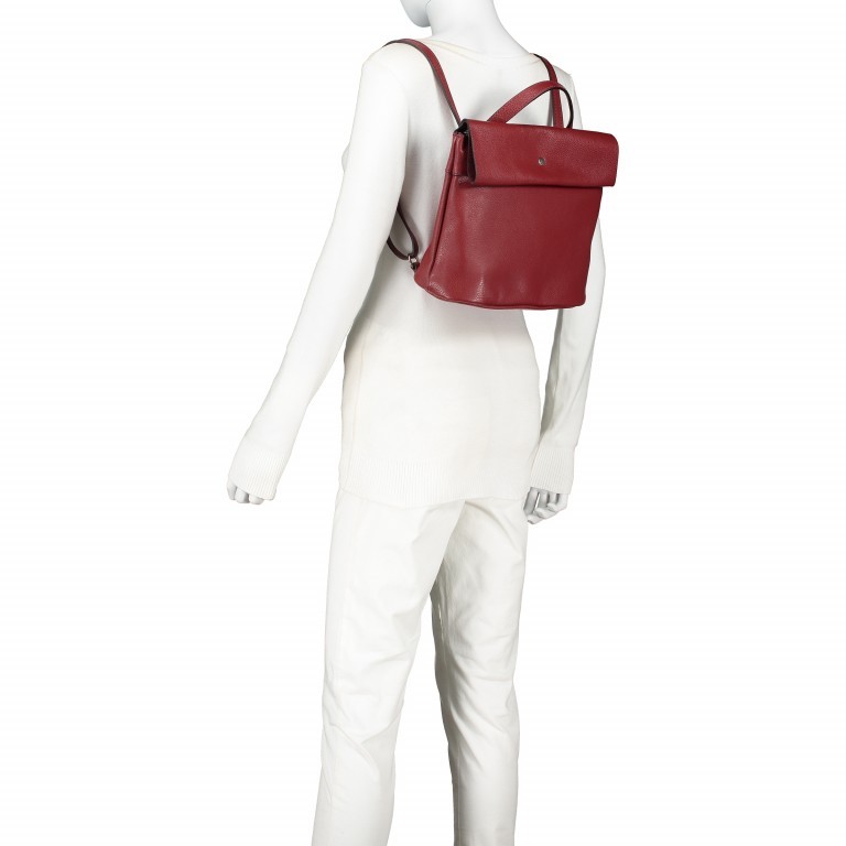 Rucksack / Beuteltasche Dollaro Rot, Farbe: rot/weinrot, Marke: Hausfelder Manufaktur, EAN: 4065646003231, Bild 8 von 12