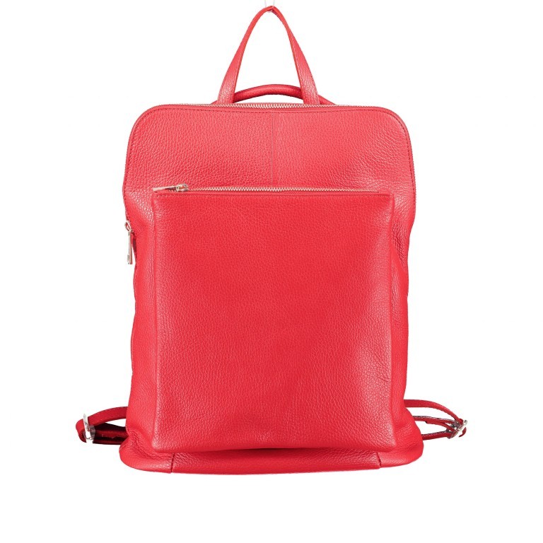 Rucksack / Umhängetasche Dollaro Rot, Farbe: rot/weinrot, Marke: Hausfelder Manufaktur, EAN: 4065646003033, Abmessungen in cm: 29x38x11, Bild 1 von 8