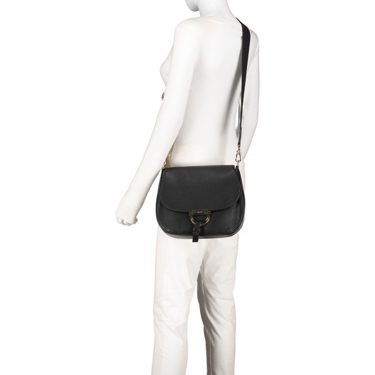 Umhängetasche Dalia Temi Black, Farbe: schwarz, Marke: Abro, EAN: 4061724290401, Abmessungen in cm: 29x28x8, Bild 6 von 9