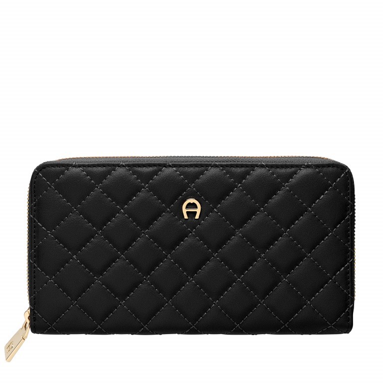 Geldbörse Garda Black, Farbe: schwarz, Marke: AIGNER, EAN: 4055539299773, Abmessungen in cm: 19x10.5x2.5, Bild 1 von 5