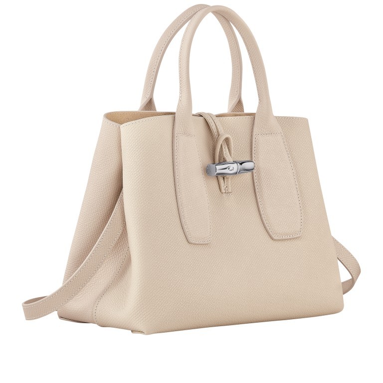 Handtasche Roseau Handtasche M Beige, Farbe: beige, Marke: Longchamp, EAN: 3597922262328, Abmessungen in cm: 30x23.5x12, Bild 3 von 7