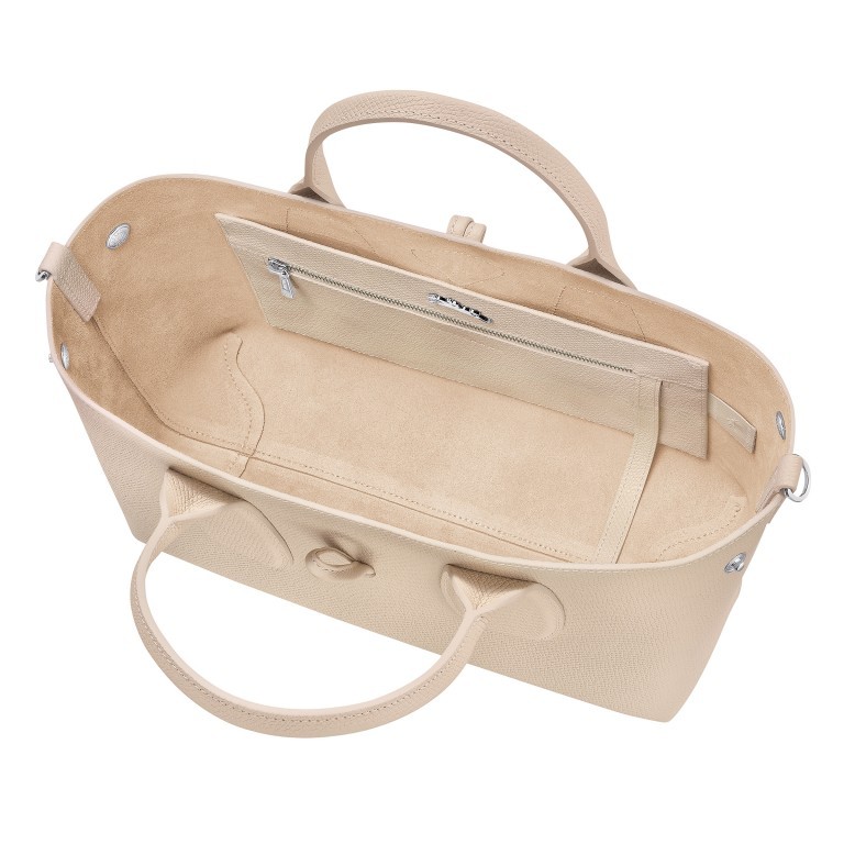 Handtasche Roseau Handtasche M Beige, Farbe: beige, Marke: Longchamp, EAN: 3597922262328, Abmessungen in cm: 30x23.5x12, Bild 6 von 7