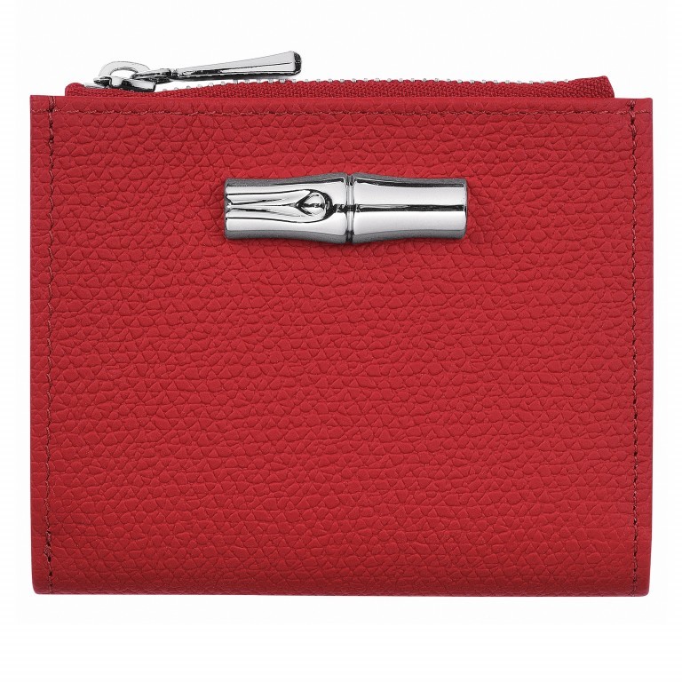 Geldbörse Roseau HPN-30009 Rot, Farbe: rot/weinrot, Marke: Longchamp, EAN: 3597921864813, Abmessungen in cm: 10x9x2, Bild 1 von 1