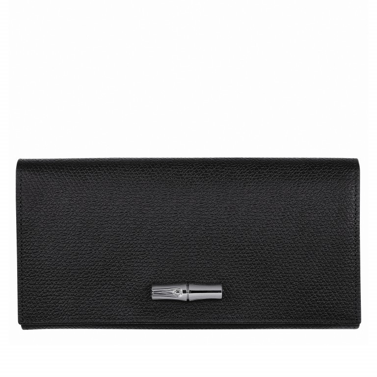 Geldbörse Roseau HPN-3146 Schwarz, Farbe: schwarz, Marke: Longchamp, EAN: 3597921843504, Abmessungen in cm: 19.5x10x3.5, Bild 1 von 2