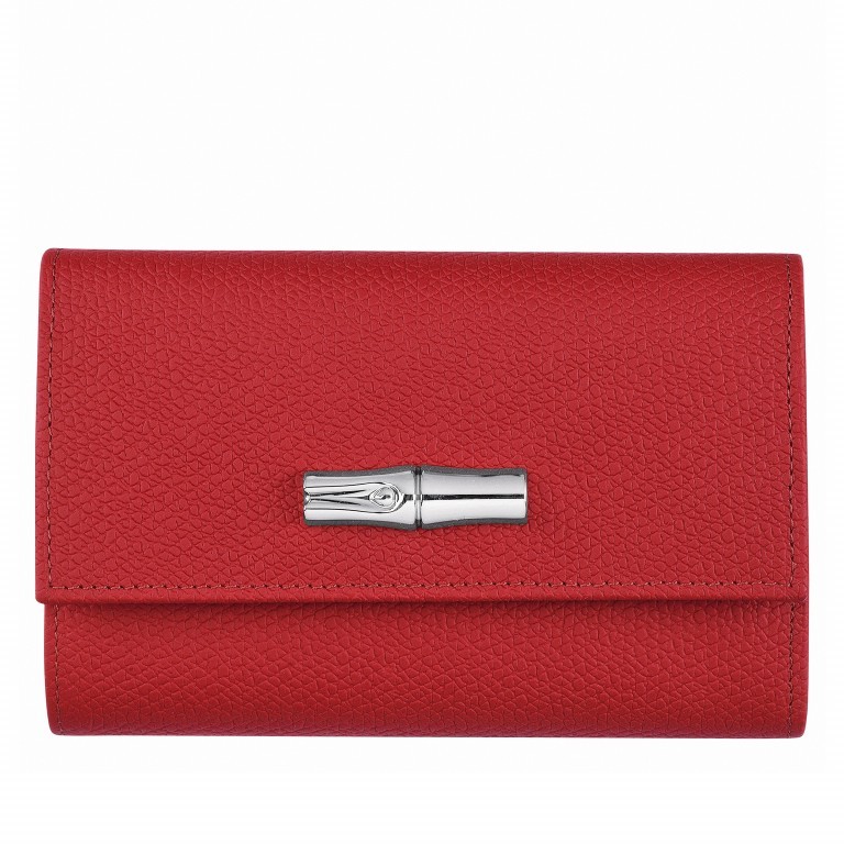Geldbörse Roseau HPN-3253 Rot, Farbe: rot/weinrot, Marke: Longchamp, EAN: 3597921844105, Abmessungen in cm: 14x10x4, Bild 1 von 2