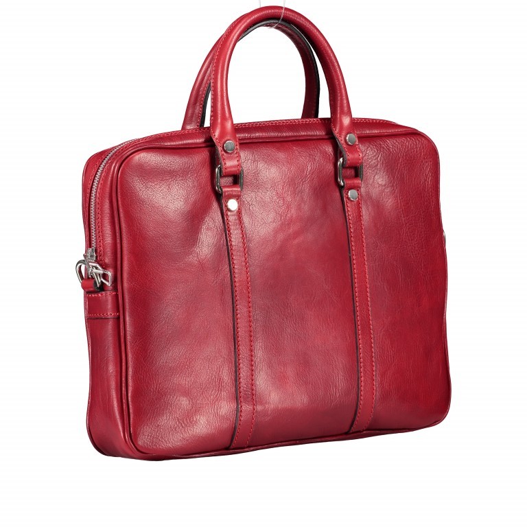 Aktentasche Rot, Farbe: rot/weinrot, Marke: Hausfelder Manufaktur, EAN: 4065646000438, Abmessungen in cm: 37x29x6, Bild 2 von 7
