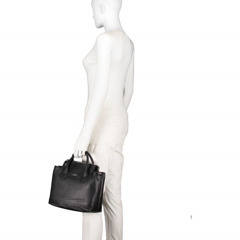 Handtasche Chiara Tonia SHZ Black, Farbe: schwarz, Marke: Joop!, EAN: 4053533801671, Abmessungen in cm: 26x22x14, Bild 6 von 7