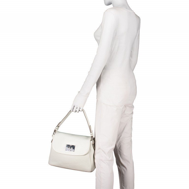 Umhängetasche Chiara Mila MHF White, Farbe: weiß, Marke: Joop!, EAN: 4053533802227, Abmessungen in cm: 28.5x22x11.5, Bild 7 von 9