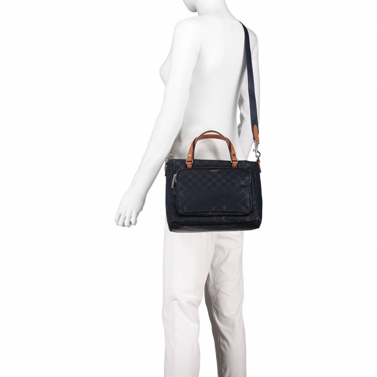 Handtasche Nylon Cornflower Elvira SHZ Nightblue, Farbe: blau/petrol, Marke: Joop!, EAN: 4053533801404, Abmessungen in cm: 27x21x12, Bild 5 von 8