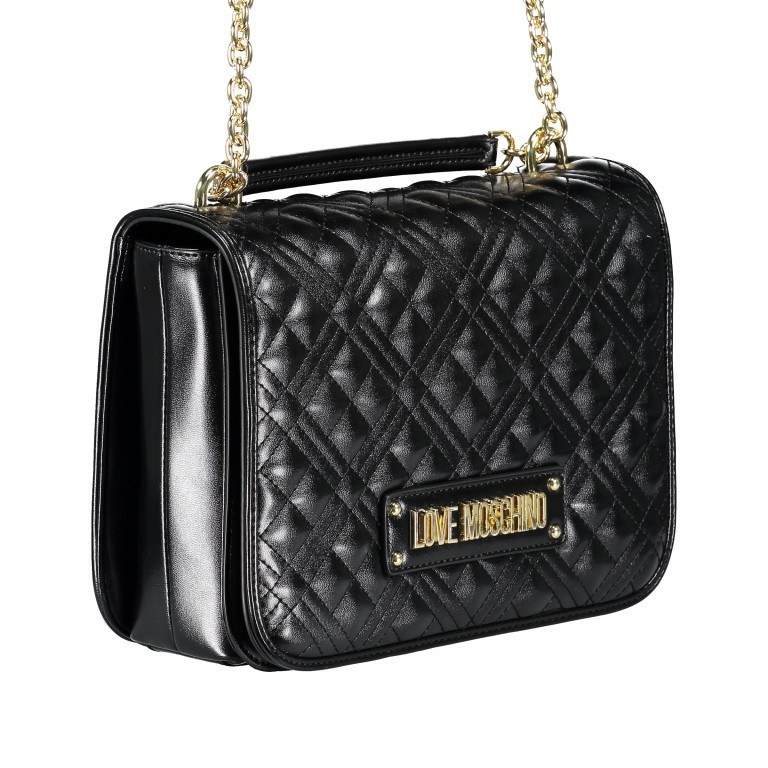 Umhängetasche Quilted Schwarz, Farbe: schwarz, Marke: Love Moschino, EAN: 8059826083744, Abmessungen in cm: 27x21x9, Bild 2 von 8