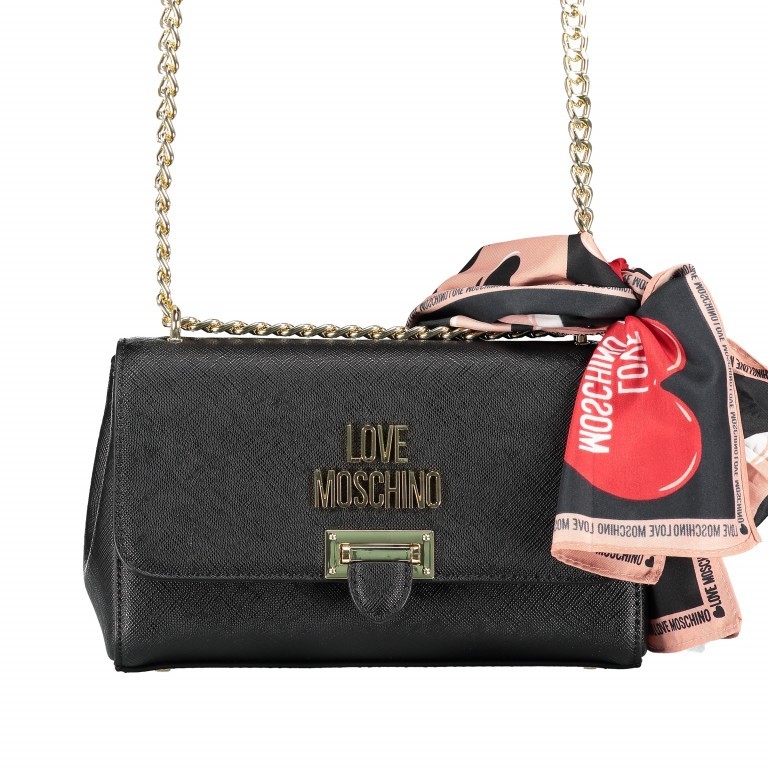 Umhängetasche Borsa Schwarz, Farbe: schwarz, Marke: Love Moschino, EAN: 8059826083973, Abmessungen in cm: 22x13.5x9, Bild 1 von 7