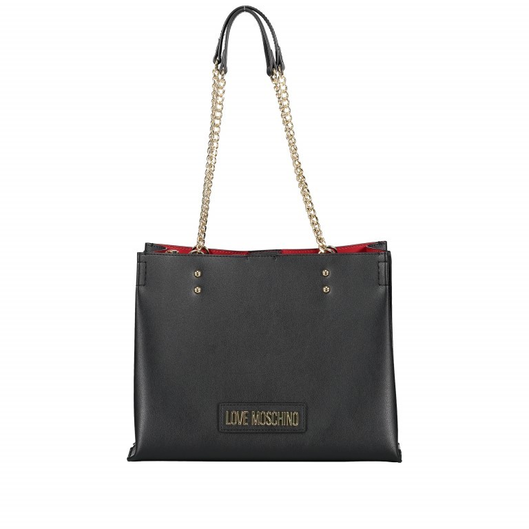 Shopper Borsa Schwarz, Farbe: schwarz, Marke: Love Moschino, EAN: 8054406652488, Abmessungen in cm: 31x23x13, Bild 1 von 7