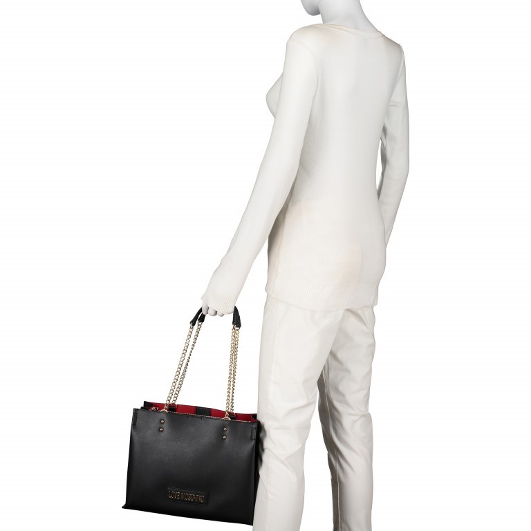 Shopper Borsa Schwarz, Farbe: schwarz, Marke: Love Moschino, EAN: 8054406652488, Abmessungen in cm: 31x23x13, Bild 5 von 7