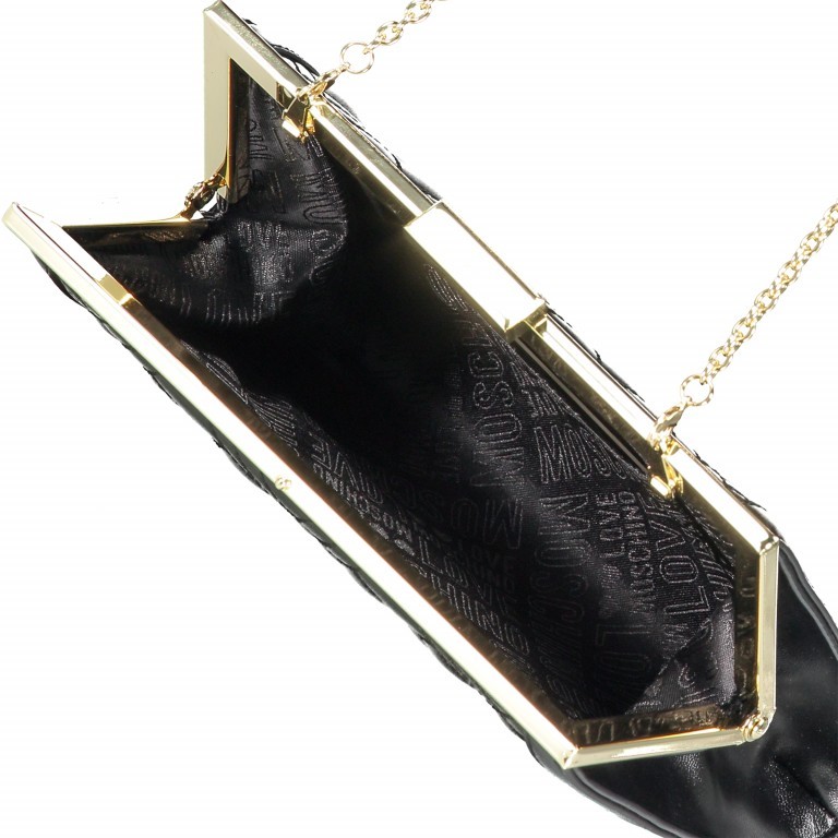 Abendtasche Quilted Schwarz, Farbe: schwarz, Marke: Love Moschino, EAN: 8054406652877, Abmessungen in cm: 21x14x6, Bild 6 von 6