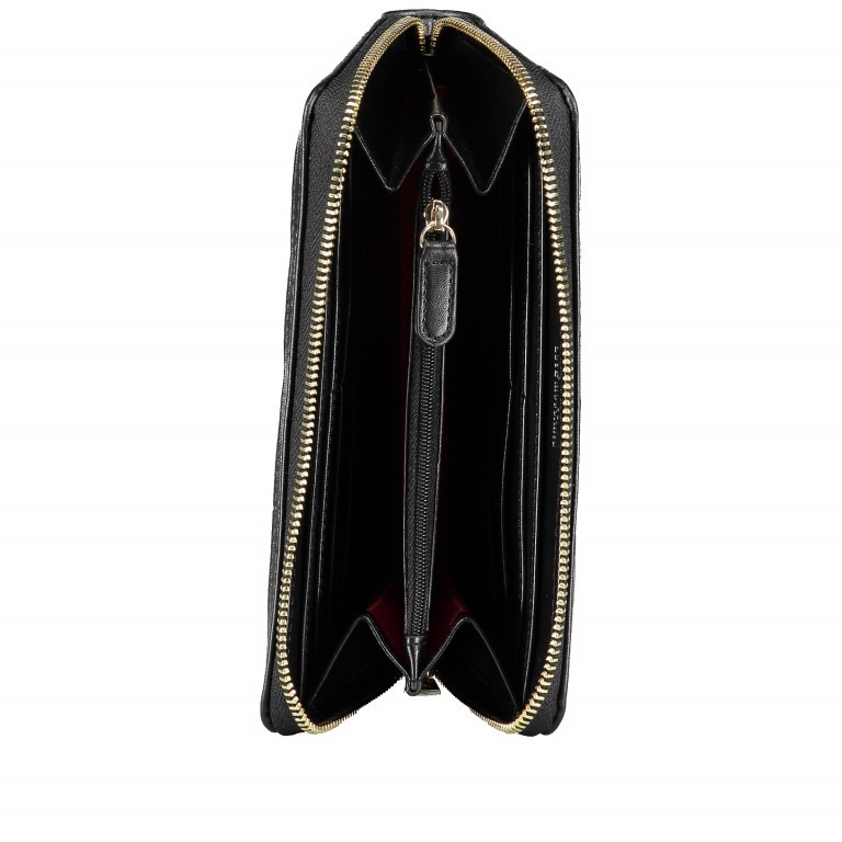 Geldbörse Schwarz, Farbe: schwarz, Marke: Love Moschino, EAN: 8059826084017, Abmessungen in cm: 19.5x11x3, Bild 4 von 5