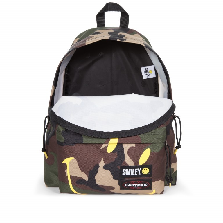 Rucksack Padded Pak'r Smiley Camo, Farbe: grün/oliv, Marke: Eastpak, EAN: 5400879216253, Abmessungen in cm: 32x39x17, Bild 5 von 8