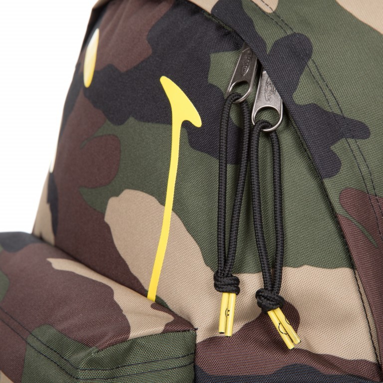 Rucksack Padded Pak'r Smiley Camo, Farbe: grün/oliv, Marke: Eastpak, EAN: 5400879216253, Abmessungen in cm: 32x39x17, Bild 7 von 8