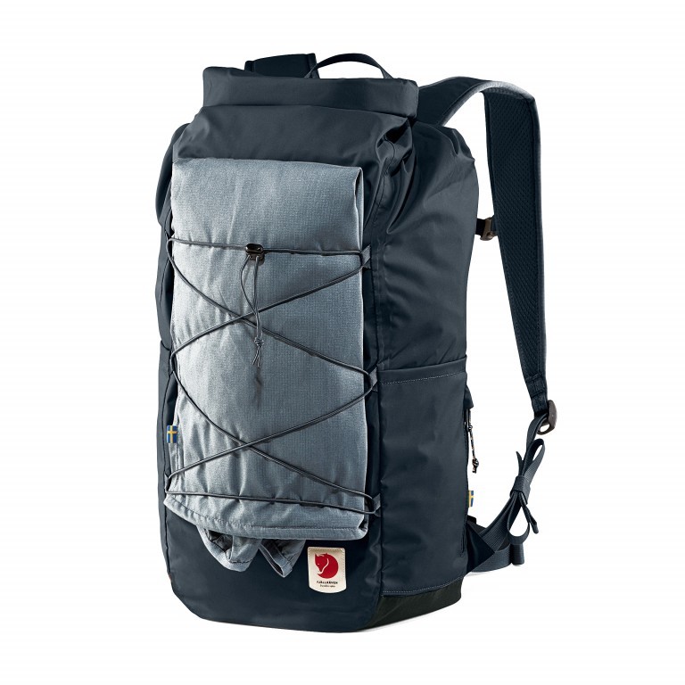 Rucksack High Coast Rolltop Volumen 26 Liter Navy, Farbe: blau/petrol, Marke: Fjällräven, EAN: 7323450598273, Abmessungen in cm: 26x48x20, Bild 7 von 10