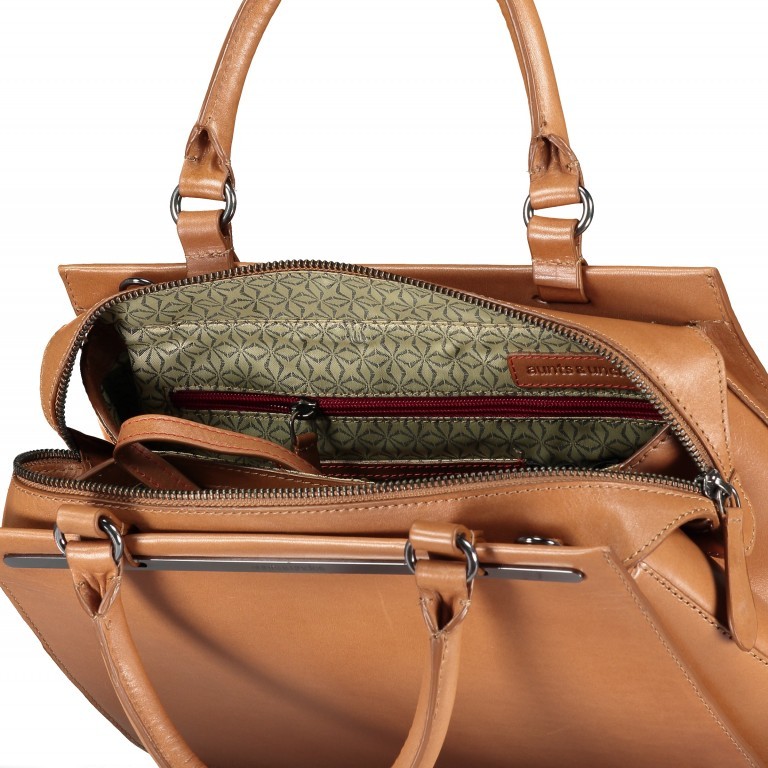 Tasche Madame Chic Fleur Bisquit, Farbe: cognac, Marke: Aunts & Uncles, EAN: 4250394955424, Abmessungen in cm: 26.5x22x7.5, Bild 8 von 11