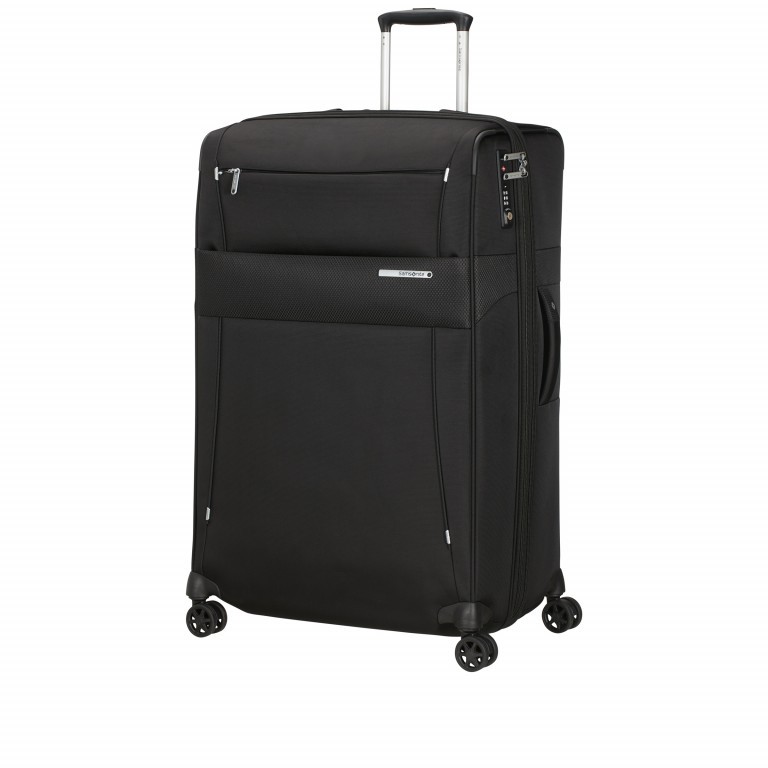 Koffer Duopack Spinner 78 erweiterbar Black, Farbe: schwarz, Marke: Samsonite, EAN: 5400520021328, Abmessungen in cm: 48x78x35, Bild 2 von 8