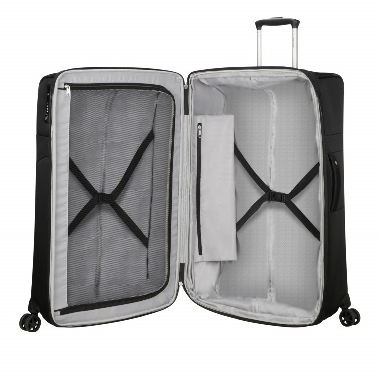 Koffer Duopack Spinner 78 erweiterbar Black, Farbe: schwarz, Marke: Samsonite, EAN: 5400520021328, Abmessungen in cm: 48x78x35, Bild 6 von 8