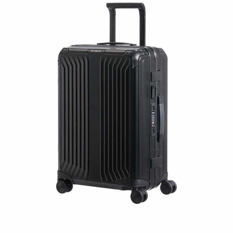 Koffer Lite-Box Spinner 55 Aluminium Black, Farbe: schwarz, Marke: Samsonite, EAN: 5414847961540, Abmessungen in cm: 40x55x23, Bild 2 von 11