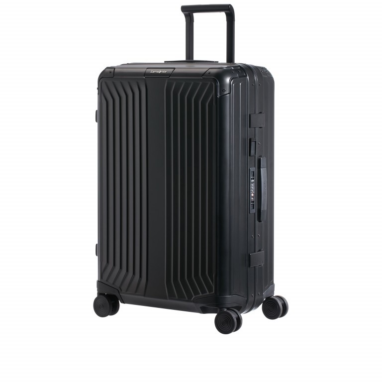 Koffer Lite-Box Spinner 69 Aluminium Black, Farbe: schwarz, Marke: Samsonite, EAN: 5414847961564, Abmessungen in cm: 47x69x27, Bild 2 von 11