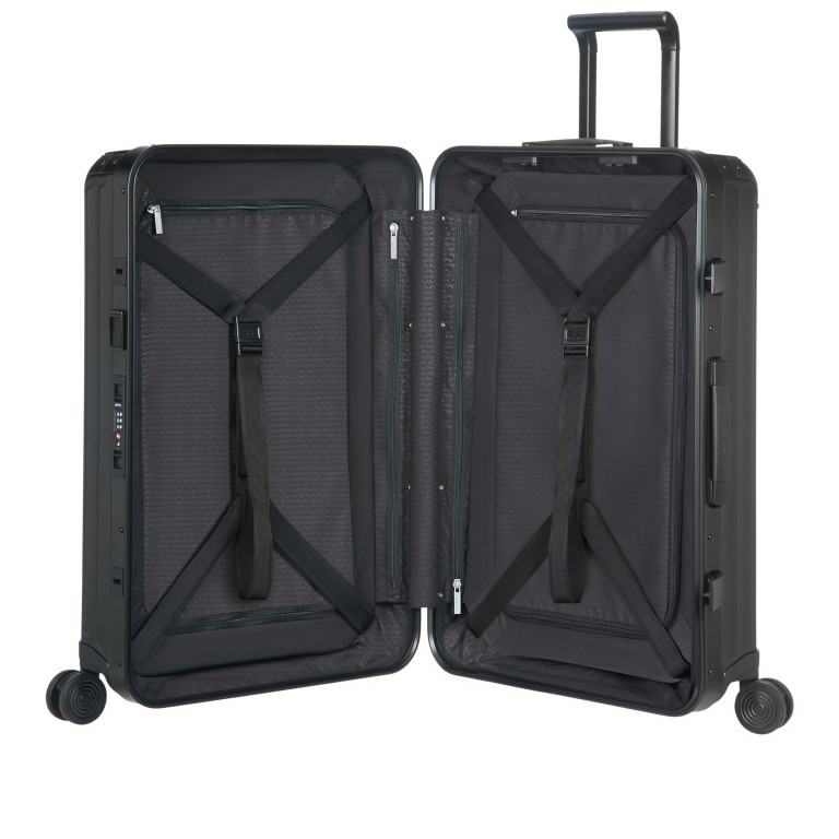 Koffer Lite-Box Spinner 69 Aluminium Black, Farbe: schwarz, Marke: Samsonite, EAN: 5414847961564, Abmessungen in cm: 47x69x27, Bild 6 von 11