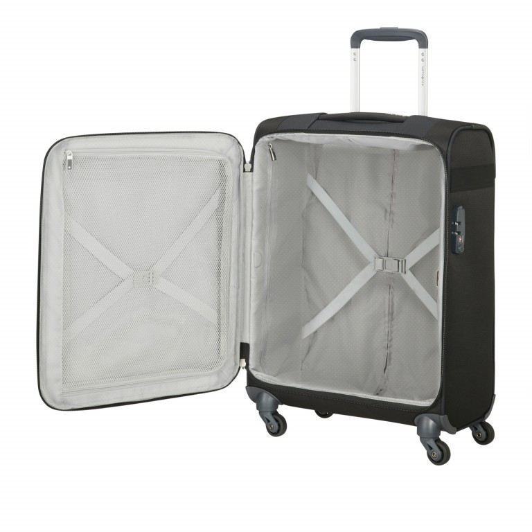 Koffer Citybeat Spinner 55 Black, Farbe: schwarz, Marke: Samsonite, EAN: 5400520023971, Abmessungen in cm: 40x55x20, Bild 6 von 10