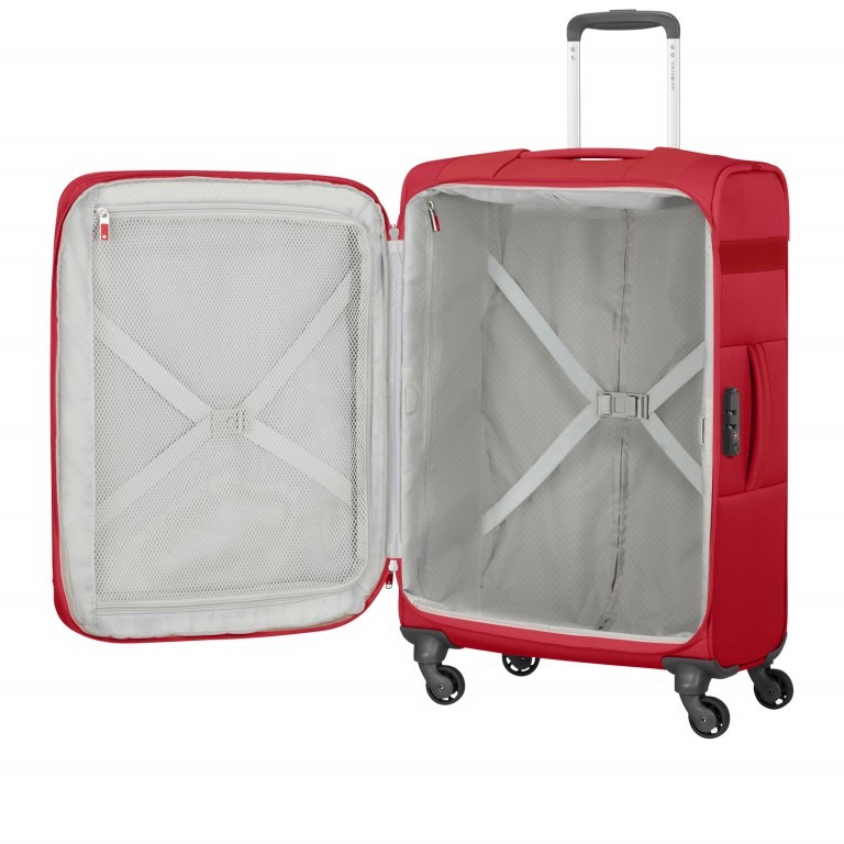 Koffer Citybeat Spinner 66 erweiterbar Red, Farbe: rot/weinrot, Marke: Samsonite, EAN: 5400520024053, Abmessungen in cm: 42x66x28, Bild 6 von 8