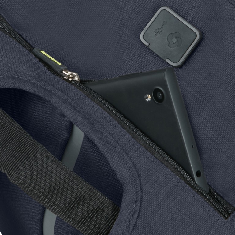 Rucksack Securipak Laptop Backpack 15.6 Zoll mit USB-Anschluss Eclipse Blue, Farbe: blau/petrol, Marke: Samsonite, EAN: 5400520023087, Abmessungen in cm: 30x44x16, Bild 15 von 15