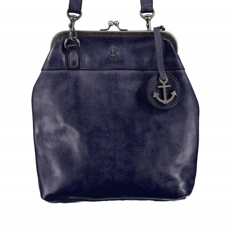 Umhängetasche Anchor-Love Bonnie B3.7841 mit Knipsverschluss Midnight Navy, Farbe: blau/petrol, Marke: Harbour 2nd, EAN: 4046478037885, Abmessungen in cm: 24.5x25.5x4, Bild 1 von 7