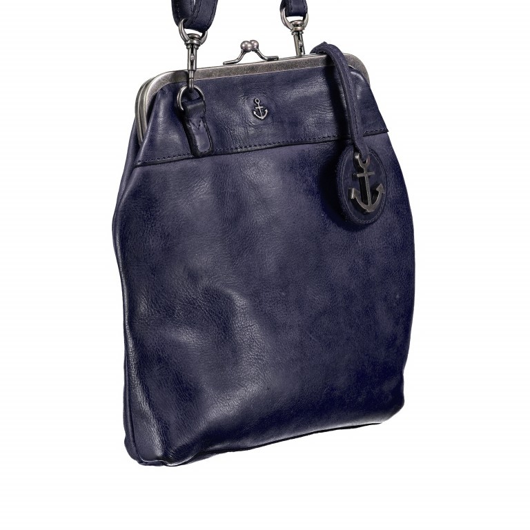 Umhängetasche Anchor-Love Bonnie B3.7841 mit Knipsverschluss Midnight Navy, Farbe: blau/petrol, Marke: Harbour 2nd, EAN: 4046478037885, Abmessungen in cm: 24.5x25.5x4, Bild 2 von 7