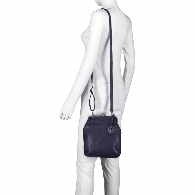 Umhängetasche Anchor-Love Bonnie B3.7841 mit Knipsverschluss Midnight Navy, Farbe: blau/petrol, Marke: Harbour 2nd, EAN: 4046478037885, Abmessungen in cm: 24.5x25.5x4, Bild 5 von 7