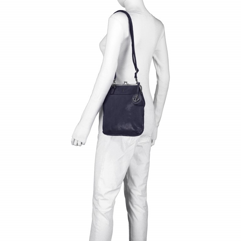 Umhängetasche Anchor-Love Bonnie B3.7841 mit Knipsverschluss Midnight Navy, Farbe: blau/petrol, Marke: Harbour 2nd, EAN: 4046478037885, Abmessungen in cm: 24.5x25.5x4, Bild 6 von 7