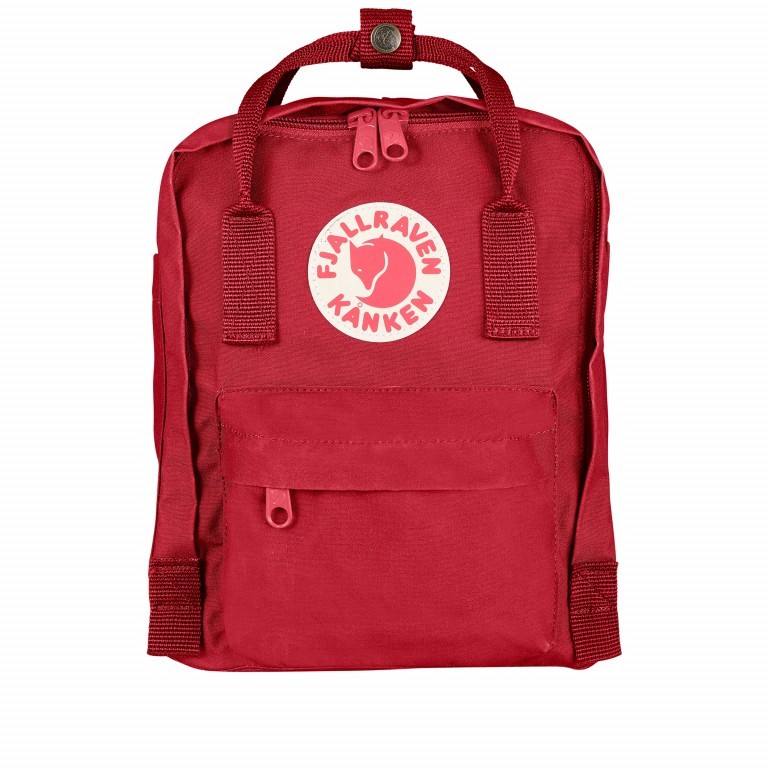 Rucksack Kånken Mini Deep Red, Farbe: rot/weinrot, Marke: Fjällräven, EAN: 7323450014766, Abmessungen in cm: 20x29x13, Bild 1 von 11