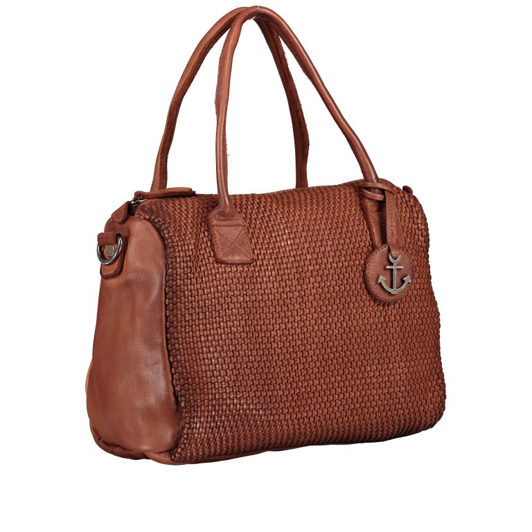 Handtasche Soft-Weaving Carolyn B3.9789 Charming Cognac, Farbe: cognac, Marke: Harbour 2nd, EAN: 4046478044364, Abmessungen in cm: 29x27x8.5, Bild 2 von 8