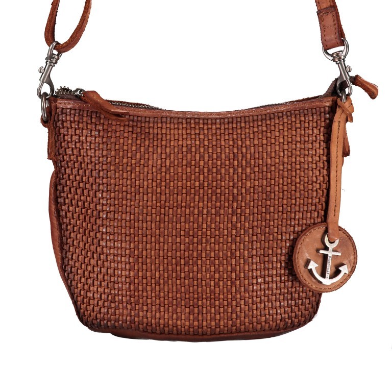 Umhängetasche Soft-Weaving Verna B3.9795 Charming Cognac, Farbe: cognac, Marke: Harbour 2nd, EAN: 4046478044463, Abmessungen in cm: 24x18x8, Bild 1 von 6