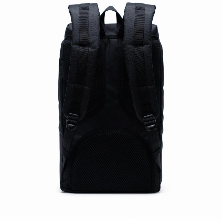 Rucksack Little America Cotton Webbing Volumen 23 Liter Black Black Tan, Farbe: schwarz, Marke: Herschel, EAN: 0828432314591, Abmessungen in cm: 28x50x17, Bild 3 von 5