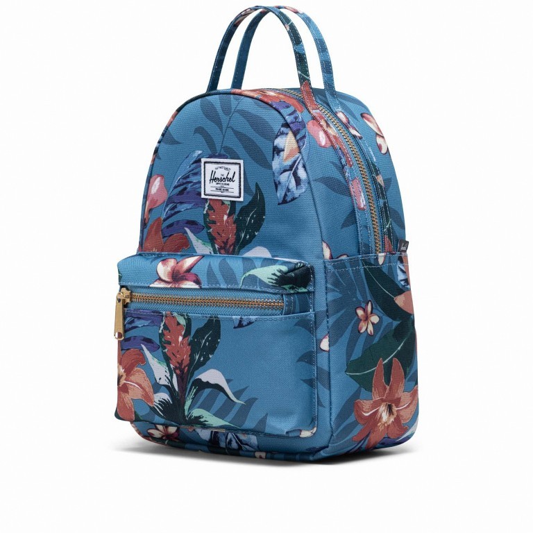 Rucksack Nova Mini Volumen 9 Liter Summer Floral Heaven Blue, Farbe: bunt, Marke: Herschel, EAN: 0828432389667, Abmessungen in cm: 20x28x12, Bild 2 von 6
