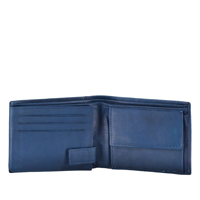 Scheintasche New Vintage Blau, Farbe: blau/petrol, Marke: Hausfelder Manufaktur, EAN: 4039584037931, Abmessungen in cm: 12.3x9.5x1.5, Bild 4 von 5