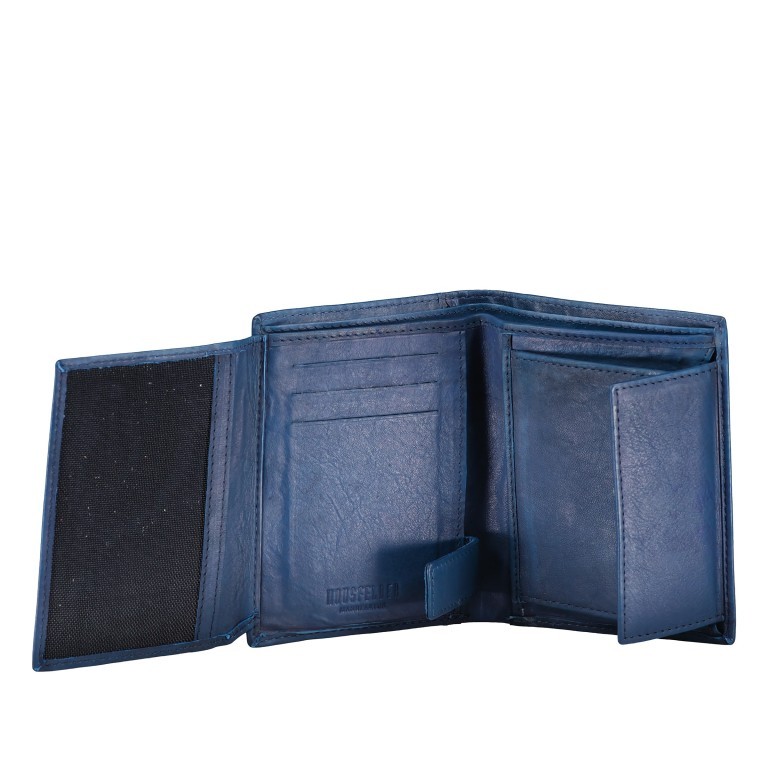 Geldbörse New Vintage Blau, Farbe: blau/petrol, Marke: Hausfelder Manufaktur, EAN: 4039584037955, Abmessungen in cm: 9.5x12x2, Bild 4 von 4