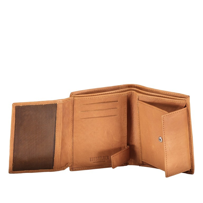 Geldbörse New Vintage Cognac, Farbe: cognac, Marke: Hausfelder Manufaktur, EAN: 4039584037948, Abmessungen in cm: 9.5x12x2, Bild 4 von 4