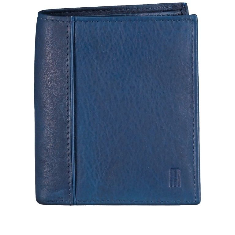 Geldbörse New Vintage Blau, Farbe: blau/petrol, Marke: Hausfelder Manufaktur, EAN: 4039584037979, Abmessungen in cm: 9x10.5x1.5, Bild 1 von 4